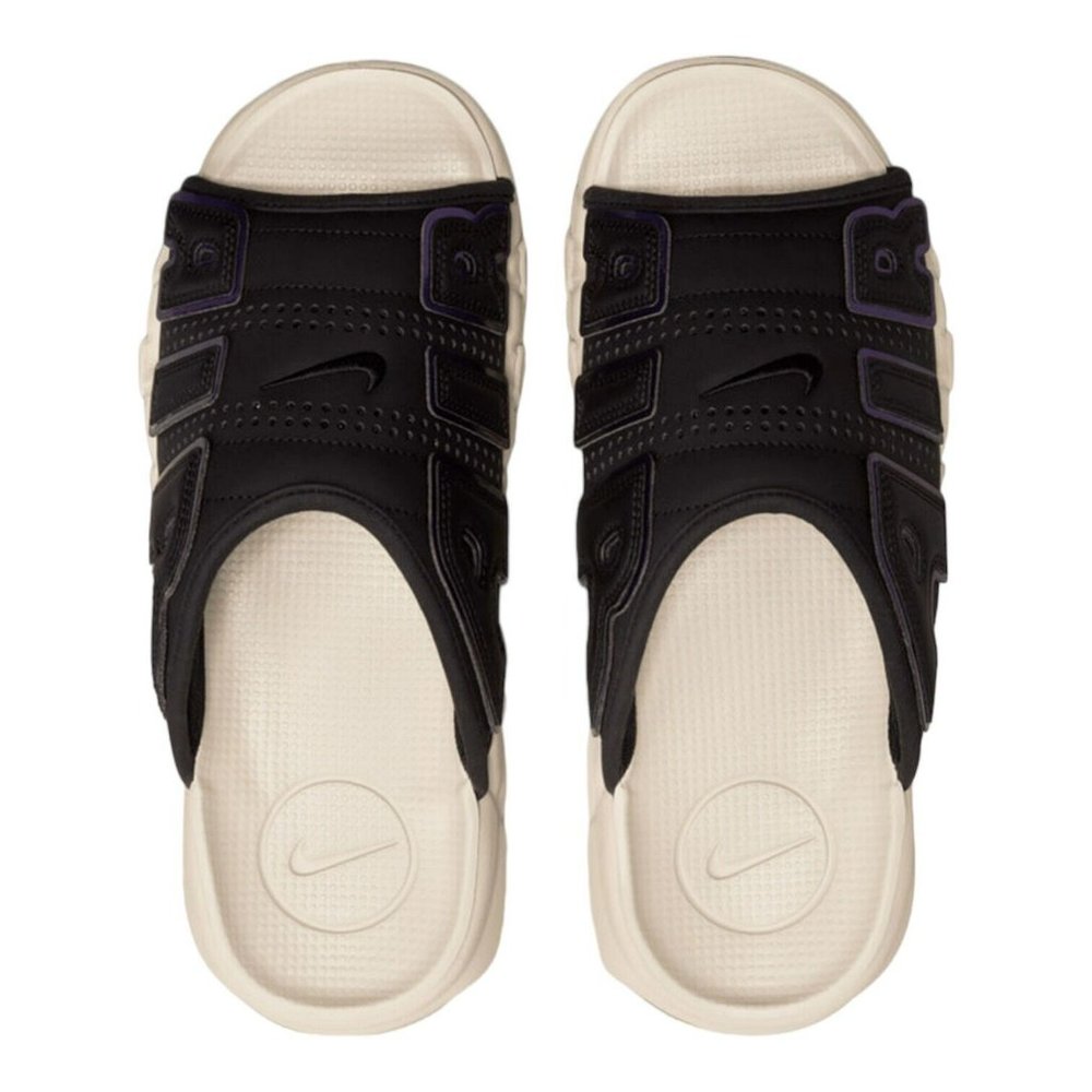 Nike Air More Uptempo Slide Sandals FB7799-001 Black Sanddrift Men's Size 9 - Picture 5 of 7